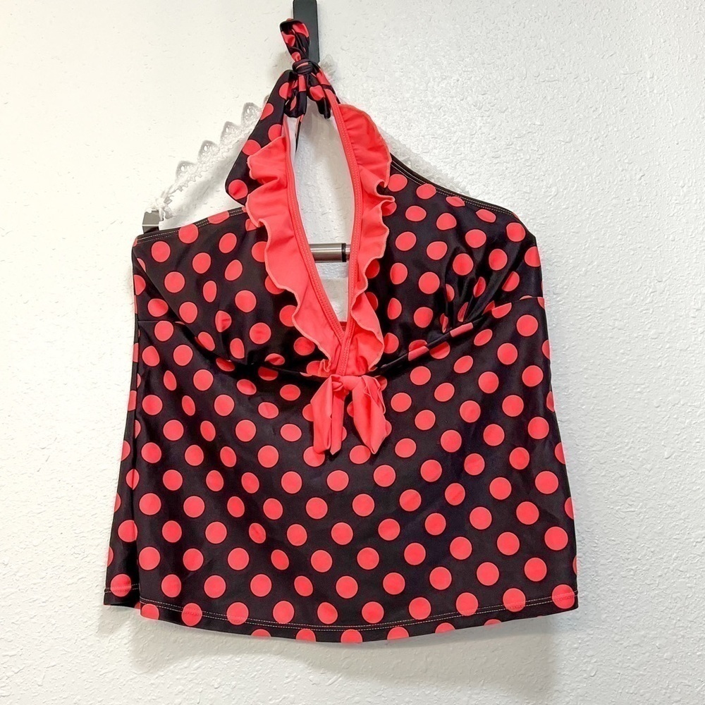 Vintage inspired Halter top Tankini and bottom bathing suit